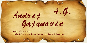 Andrej Gajanović vizit kartica